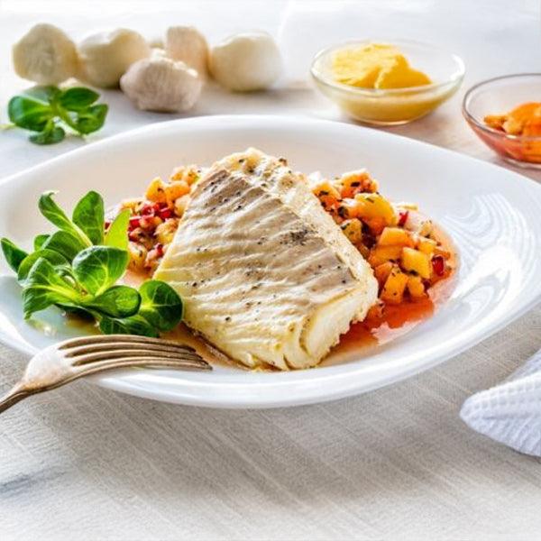 Seared wahoo with mango salsa
  
  
  
  &ndash; Fresh Catch Fish Co.