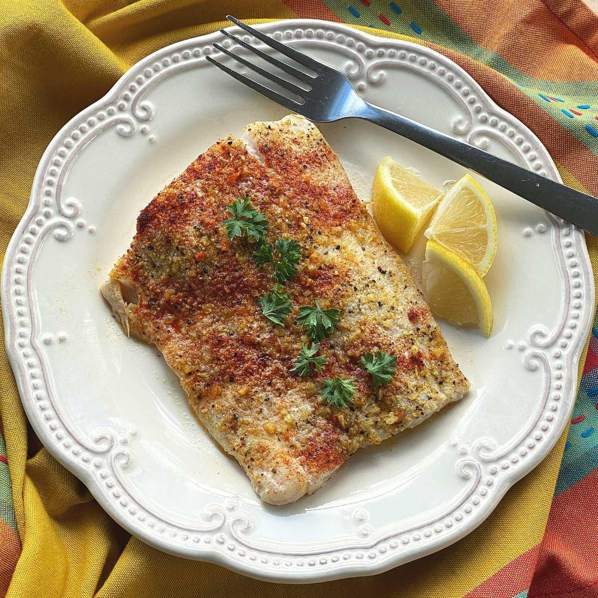 Baked Corvina Recipe with Lemon Pepper Crust - Fresh Catch Fish Co.
