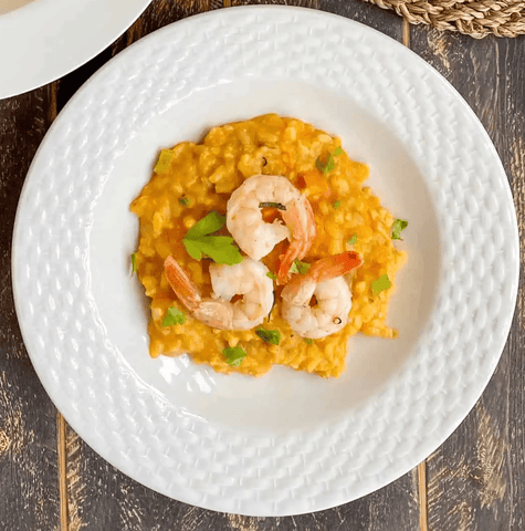 Key West Pink Shrimp & Pumpkin Sage Risotto