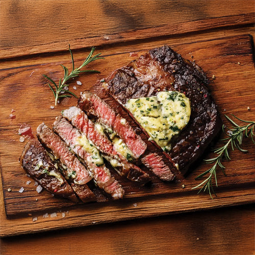 Ribeye Stake with Garlic Butter