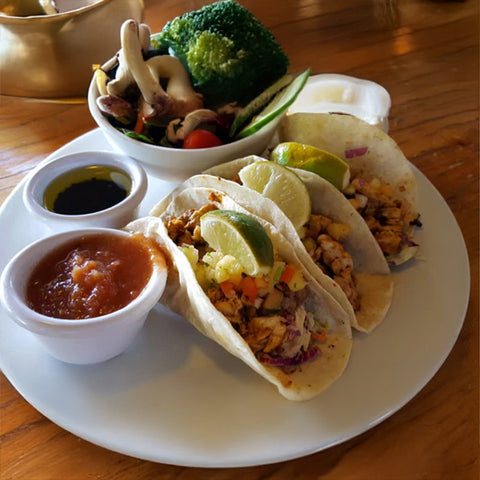 Tropical Blackened Grouper Tacos with Pineapple Salsa