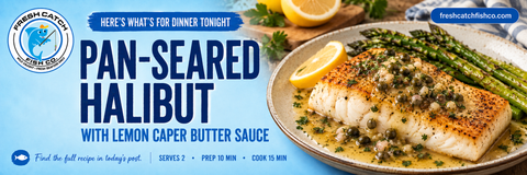 Pan-Seared Halibut with Lemon Caper Butter Sauce