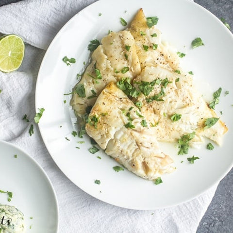 Salt & Pepper Cod with Cilantro Vinaigrette