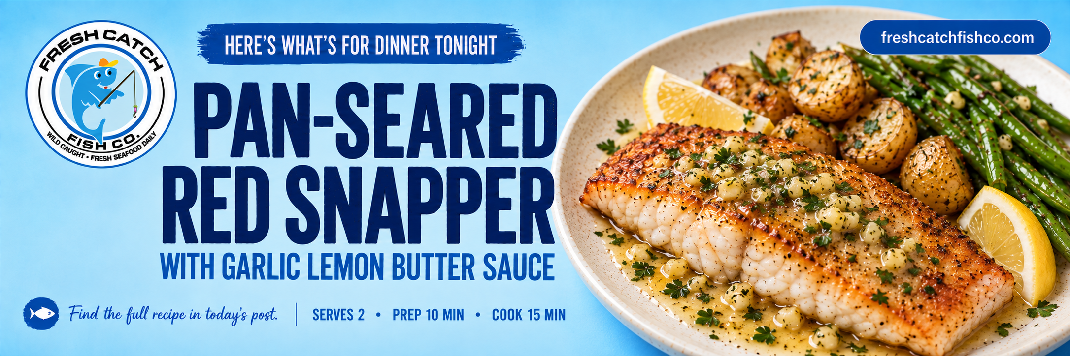 Pan-Seared Red Snapper With Garlic Lemon Butter Sauce