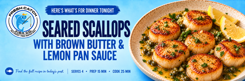 Seared Scallops With Brown Butter and Lemon Pan Sauce