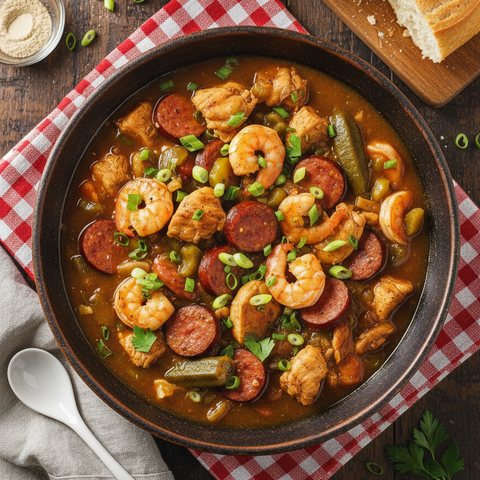 Homemade Chicken, Shrimp & Andouille Gumbo – A Taste of the Bayou