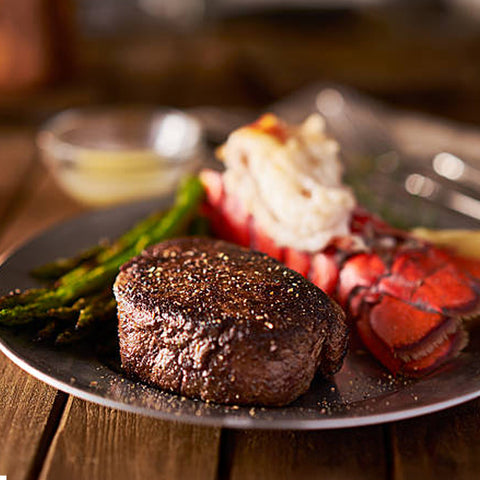 Surf & Turf for Two. Filet Mignons & Cold Water Lobster Tails