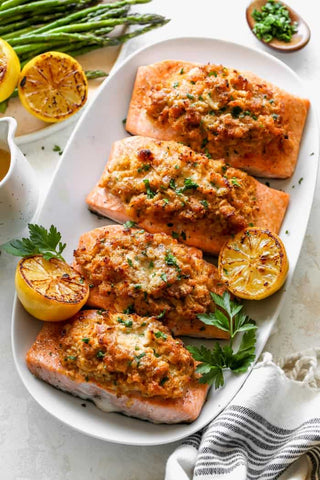 Crab & Lobster Stuffed Salmon