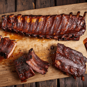 Fully Cooked Seasoned Hardwood Smoked BBQ Pork Ribs Fresh Catch
